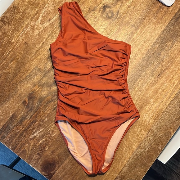 J. Crew Ruched One-Shoulder One-Piece - Picture 4 of 8